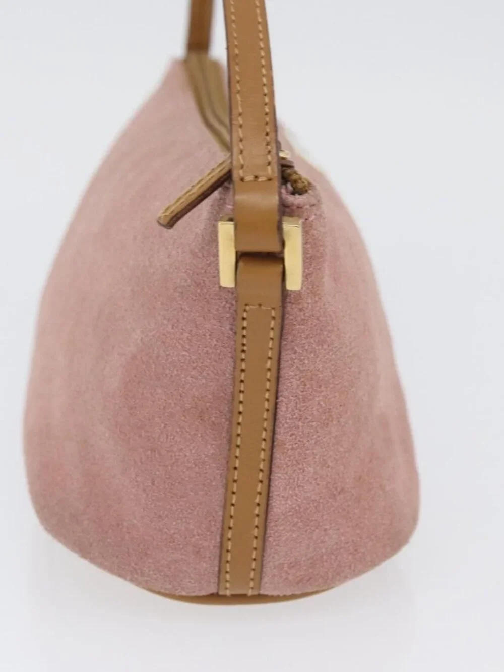 GUCCI Accessory Pouch Suede Pink Gold 039 1103 Auth BAZ567